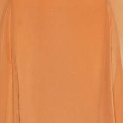 Just Cavalli Brick Brown Silk Maxi Skirt XL