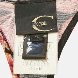 Just Cavalli Multicolor Printed Jersey Racer Back Top S