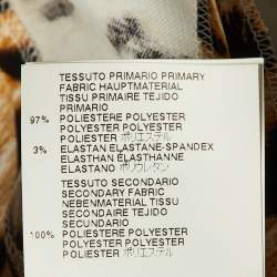 Just Cavalli White Leopard Print Crepe Sleeveless Dress M
