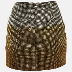 Just Cavalli Black Embellished Wool Blend Mini Skirt S