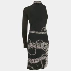 Pre Owned Just Cavalli Black Rhinestones Detail Jersey One Shoulder Short Dress M
