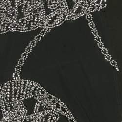 Pre Owned Just Cavalli Black Rhinestones Detail Jersey One Shoulder Short Dress M