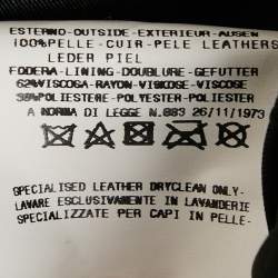 Pre Owned Just Cavalli Metallic Leather Zip-Up Biker Jacket S