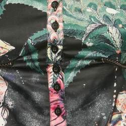 Pre Owned Just Cavalli Multicolor Printed Silk Satin Shirt S