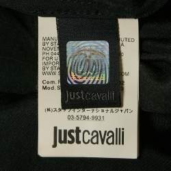 Pre Owned Just Cavalli Black Chiffon Frilled Sleeveless Top M