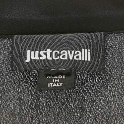 Pre Owned Just Cavalli Black Chiffon Frilled Sleeveless Top M