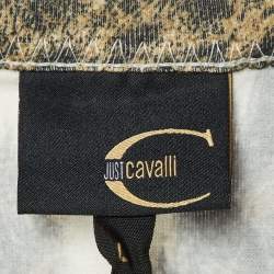 Pre Owned Just Cavalli  White Printed Cotton Long Seeve T-Shirt L