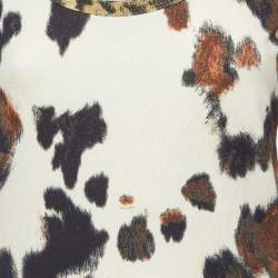 Pre Owned Just Cavalli  White Printed Cotton Long Seeve T-Shirt L