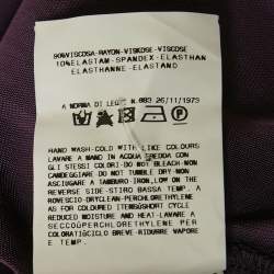 Pre Owned Just Cavalli Purple Jersey One Shoulder Top M