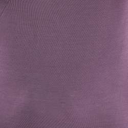 Pre Owned Just Cavalli Purple Jersey One Shoulder Top M