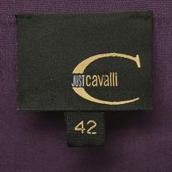 Pre Owned Just Cavalli Purple Jersey One Shoulder Top M