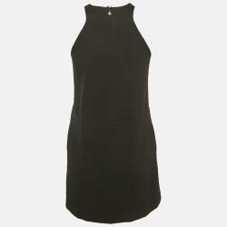 Pre Owned Just Cavalli Black Jersey Panel Detail Sleeveless Mini Dress XS