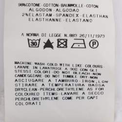 Pre Owned Just Cavalli White Cotton Button Front Top M