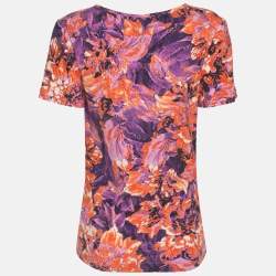 Pre Owned Just Cavalli Multicolor Printed Jersey Top M