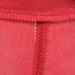 Pre Owned Just Cavalli Burgundy Crepe Maxi Skirt M