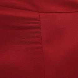 Pre Owned Just Cavalli Burgundy Crepe Maxi Skirt M