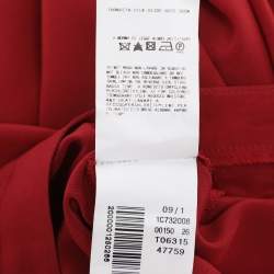 Pre Owned Just Cavalli Burgundy Crepe Maxi Skirt M