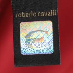 Pre Owned Just Cavalli Burgundy Crepe Maxi Skirt M