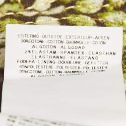 Pre Owned Just Cavalli Brown /Green Snake Print Denim Charm Detail Capri Pants M