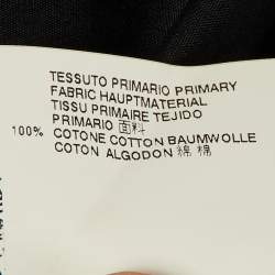 Pre Owned قميص جاست كافالي قطن أسود مزين بأزرار أمامية مقاس كبير