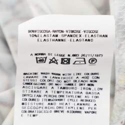 Pre Owned Just Cavalli Multicolor Printed Stretch Knit V Neck Sleeveless Midi Dress M