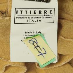 Pre Owned Just Cavalli Yellow Silk Tiered Mini Dress M