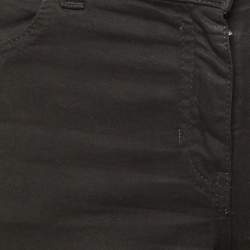 Pre Owned Just Cavalli Black Flock Print Denim Slim Fit Jeans M/Waist 34"