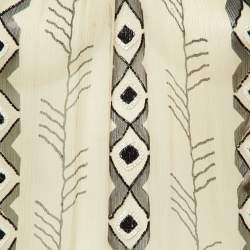 Pre Owned Just Cavalli Beige/Black Silk Embellished Sheer Halter Neck Top S