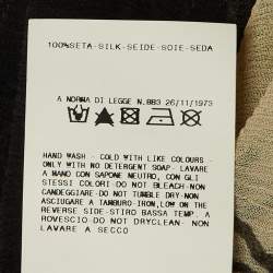 Pre Owned Just Cavalli Beige/Black Silk Embellished Sheer Halter Neck Top S