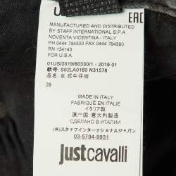 Pre Owned بنطلون جينز جاست كافالي رمادي مزين بالدبابيس ضيق مرتفع الخصر مقاس 30"