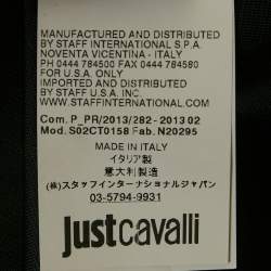 Pre Owned Just Cavalli Black Jersey Stud & Mesh Detail Mini Dress M