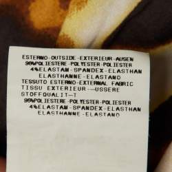 Pre Owned Just Cavalli Brown Animal Print Satin Maxi Skirt L