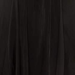 Pre Owned Just Cavalli Black Jersey Plunge Neck Top M