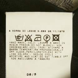 Pre Owned Just Cavalli Black Animal Print Frill Detail Jersey Top XS