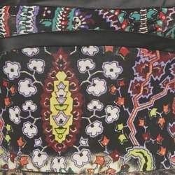 Pre Owned Just Cavalli Multicolor Printed Jersey & Silk Top & Skirt Set S/M