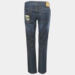 Pre Owned Just Cavalli Dark Blue Denim Straight Fit Jeans M Waist 30"