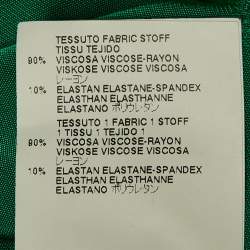 Pre Owned Just Cavalli Green Printed Jersey Off Shoulder Mini Dress S