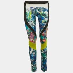 Pre Owned Just Cavalli Multicolor Printed Jersey Leggings M