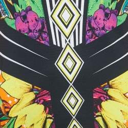 Pre Owned Just Cavalli Orange Printed Jersey Mini Dress M