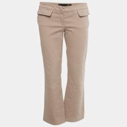 Pre Owned Just Cavalli Pink Cotton Skinny Trousers M