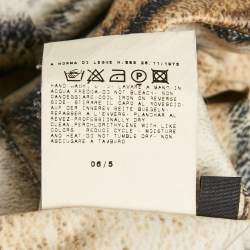 مملوكة مسبقًا رباط ساتان بأكمام مربوطة بنقشة الحيوانات بني/أسود جست كافالي مقاس صغير