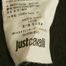 مملوكة مسبقًا Just Cavalli Printed Embellished Cotton T-Shirt S 