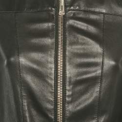 Pre Owned جاكيت جاست كافالي دانتيل جلد أسود مقاس صغير
