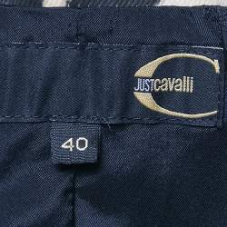 مملوكة مسبقًا Just Cavalli Brown Animal Print Gabardine Blazer S