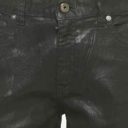 Pre Owned Just Cavalli Black Coated Denim Jeans M/Waist 31"