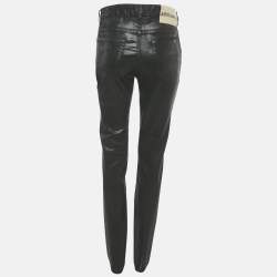 Pre Owned Just Cavalli Black Coated Denim Jeans M/Waist 31"