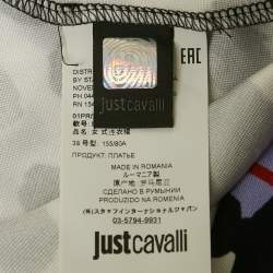 Pre Owned Just Cavalli Multicolor Printed jeresy Mini Dress S
