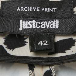 مملوكة مسبقًا Just Cavalli Black Leopard Jersey Trousers M