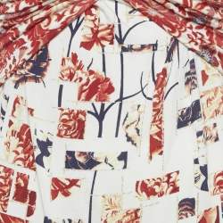 Pre Owned فستان جاست كافالي بدون أكمام نقش زهور متعدد الألوان جيرسي مقاس متوسط