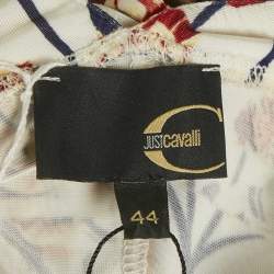 Pre Owned فستان جاست كافالي بدون أكمام نقش زهور متعدد الألوان جيرسي مقاس متوسط